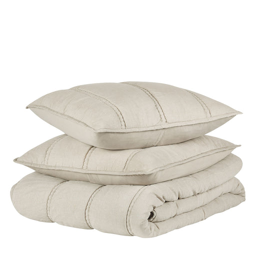 Classic Home Furniture - Rowen Taupe 4 Piece King Quilt Set - BEDQ534K - GreatFurnitureDeal