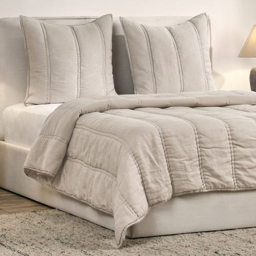 Classic Home Furniture - Rowen Taupe 4 Piece King Quilt Set - BEDQ534K - GreatFurnitureDeal