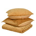Villa By Classic Home - Bari Velvet Honey Gold 4Pc King Quilt Set - BEDQ535K - GreatFurnitureDeal