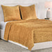 Villa By Classic Home - Bari Velvet Honey Gold 4Pc King Quilt Set - BEDQ535K - GreatFurnitureDeal