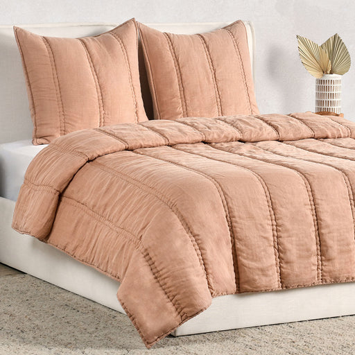 Villa By Classic Home - Rowen Clay 3pc Queen Quilt Set - BEDQ536Q - GreatFurnitureDeal