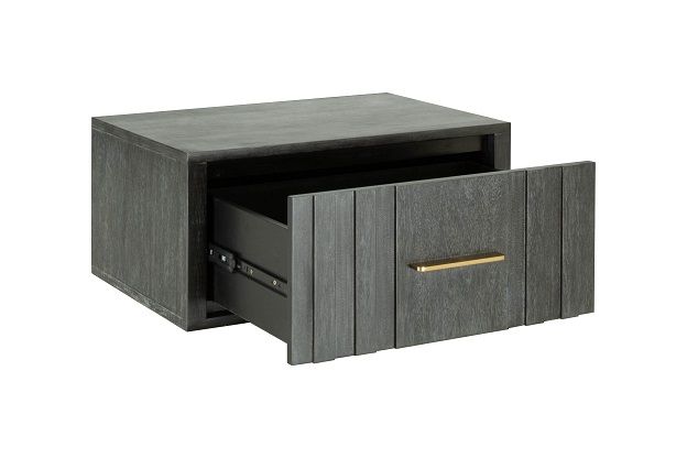 VIG Furniture - Modrest Manchester Contemporary Dark Grey Nightstand - VGWD-HLF2-BS1DRA - GreatFurnitureDeal