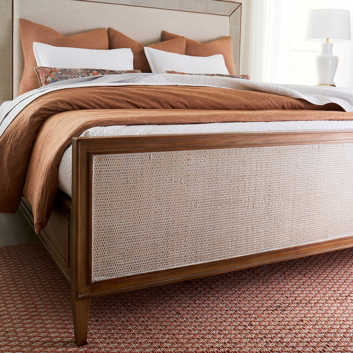 Bramble - Belgravia King Size Upholstered Bed w/ Rattan - 76552 - GreatFurnitureDeal