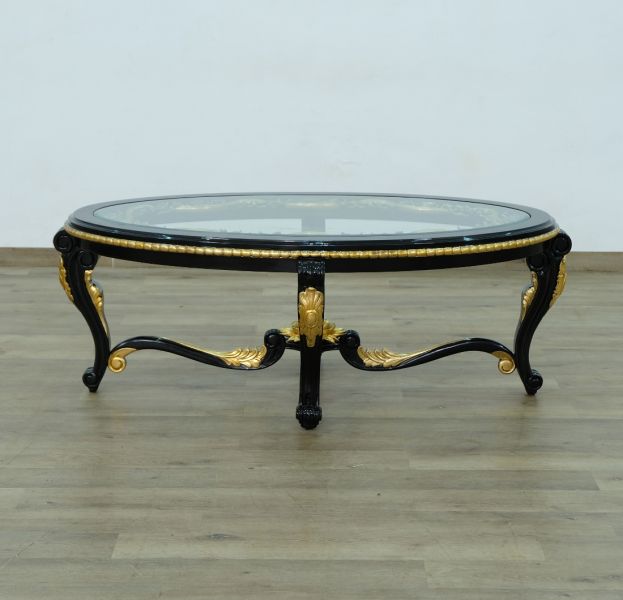 European Furniture - Bellagio III Coffee table in Black-Gold - 30019-CT - GreatFurnitureDeal