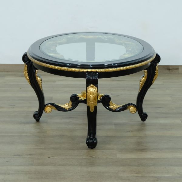 European Furniture - Bellagio III Coffee table in Black-Gold - 30019-CT - GreatFurnitureDeal
