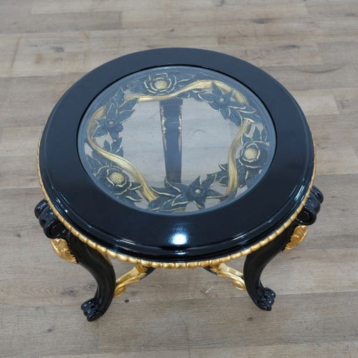 European Furniture - Bellagio III End Table in Black-Gold - 30019-ET - GreatFurnitureDeal