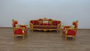 European Furniture - Bellagio II 2 Piece Living Room Set in Red-Gold - 30013-2SET - GreatFurnitureDeal
