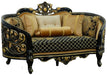 European Furniture - Bellagio Luxury Loveseat Gold-Black - 30019-L - GreatFurnitureDeal