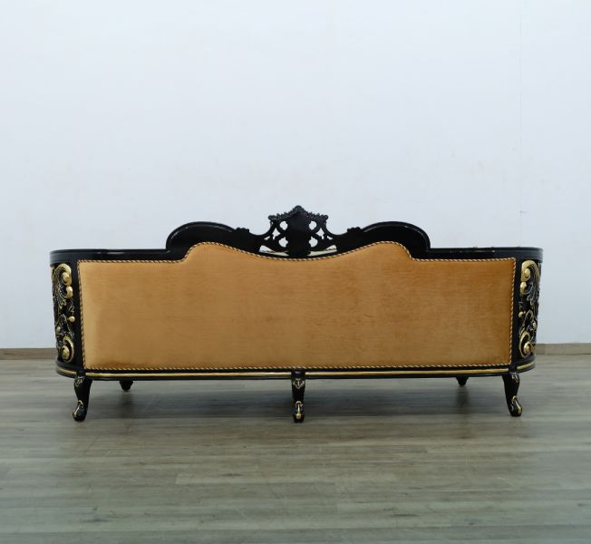 European Furniture - Bellagio III 4 Piece Living Room Set in Black-Gold - 30019-4SET - GreatFurnitureDeal