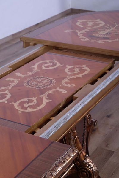 European Furniture - Bellagio Dining Table in Parisian Bronze - 40055-DT - GreatFurnitureDeal