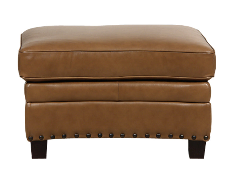 Mariano Italian Leather Furniture - Bennett Chair with Storage Ottoman - BENNETT-CO