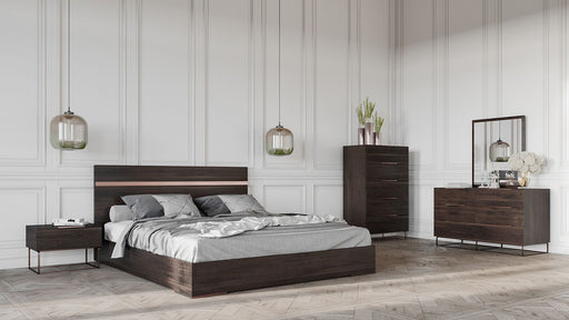 VIG Furniture - Nova Domus Benzon Italian Modern Dark Rovere Eastern King Bedroom Set - VGACBENZON-SET-EK - GreatFurnitureDeal