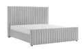 VIG Furniture - Modrest Beverly Modern Grey Velvet Queen Bed - VGJYJY-653-XGRY-BED-Q - GreatFurnitureDeal