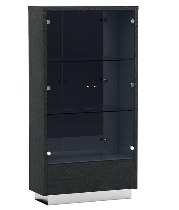 American Eagle Furniture - P112 Gray Walnut Finish Vitrine - DD-P112 - GreatFurnitureDeal