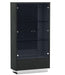 American Eagle Furniture - P112 Gray Walnut Finish Vitrine - DD-P112 - GreatFurnitureDeal