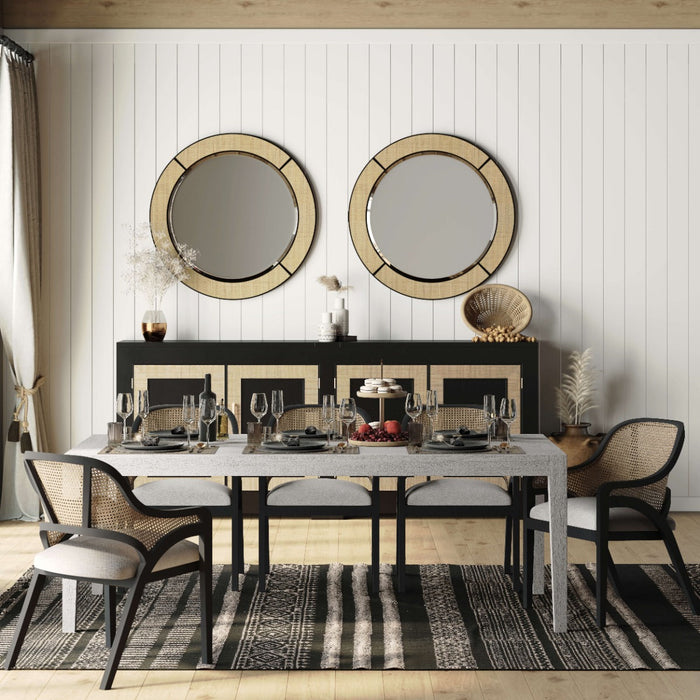 Bramble - Fleet 4 Door Sideboard w/ Rattan - BR-76593 - GreatFurnitureDeal