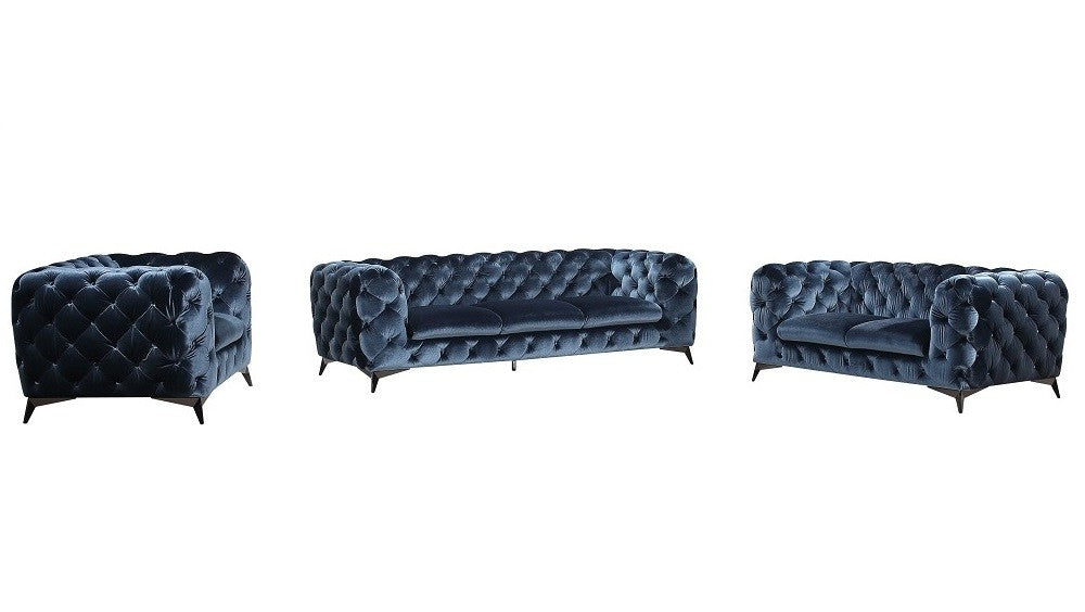 J&M Furniture - Glitz 3 Piece Sofa Set in Blue - 184451-3 - GreatFurnitureDeal