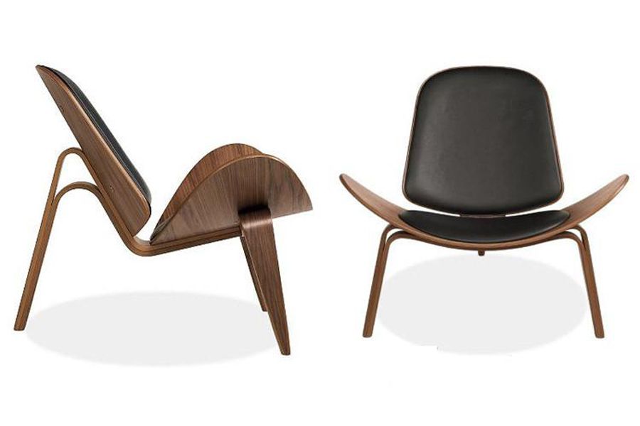 VIG Furniture - Modrest Warren Mid-Century Black & Walnut Accent Chair - VGBNBLS-01WL-BLK - GreatFurnitureDeal