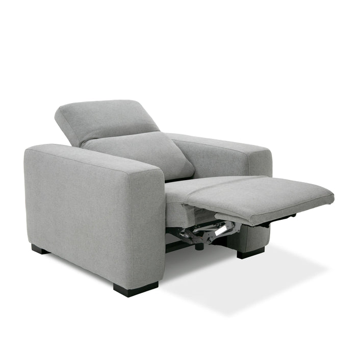 VIG Furniture - Divani Casa Bode - Modern Grey Fabric Recliner Chair - VGMB-R211-P1-CHR-M31 - GreatFurnitureDeal
