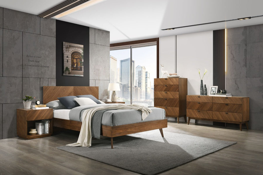 VIG Furniture - Nova Domus Kamela Modern Walnut Queen Bed - VGMA-BR-128-BED-Q