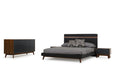 VIG Furniture - Nova Domus Dali Mid-Century Grey Fabric & Walnut Eastern King Bed - VGMABR-31-BED-EK - GreatFurnitureDeal