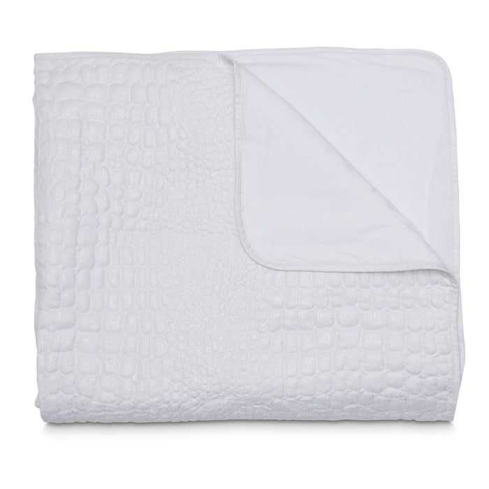 AICO Furniture - Brillance 3 Piece King Coverlet-Duvet - White - BCS-KD03-BRLIN-WHT - GreatFurnitureDeal