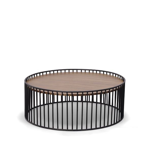 VIG Furniture - Modrest Bronson Modern Walnut & Black Round Coffee Table - VGMAMIT-5224-COF