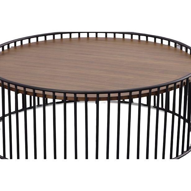 VIG Furniture - Modrest Bronson Modern Walnut & Black Round Coffee Table - VGMAMIT-5224-COF