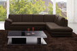 J&M Furniture - 625 Italian Leather Sectional Brown in Right Hand Facing - 175443111-RHFC-BW - GreatFurnitureDeal