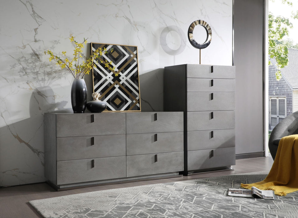 VIG Furniture - Modrest Buckley Modern Grey Crackle Chest - VGVCJ2003-CHEST - GreatFurnitureDeal