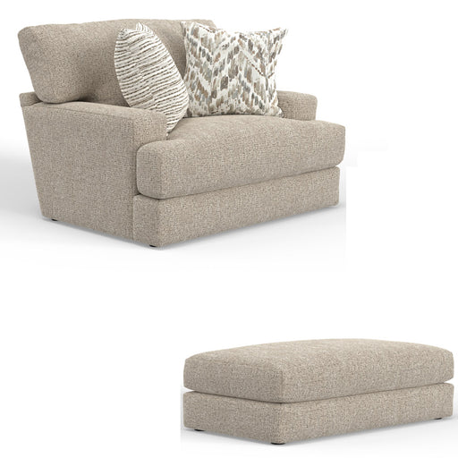 Jackson Furniture - Brett Chair 1/2 with Ottoman in Honey - 226501-226510-HONEY - GreatFurnitureDeal