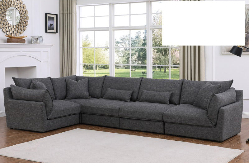 Mariano Furniture - C023 - 5 Piece Sectional Sofa Set in Grey - BM-C023DG5 - GreatFurnitureDeal