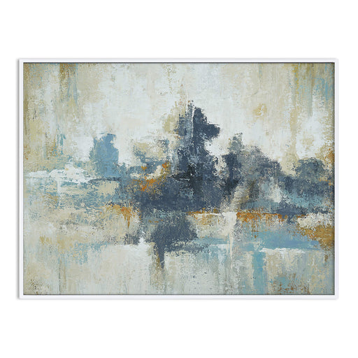 Bramble - Shoreline on Canvas 48 x 36 w/ Frame In True White - BR-28087TRW---C1018- - GreatFurnitureDeal