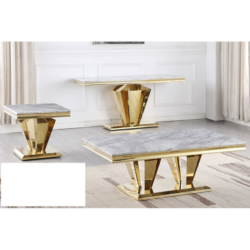 Mariano Furniture - C194 - 3 Piece Occasional Table Set in Gold - BM-C194G3 - GreatFurnitureDeal