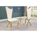 Mariano Furniture - C194 - 5 Piece Dining Table Set in Cream/Gold - BM-C194RCG5 - GreatFurnitureDeal