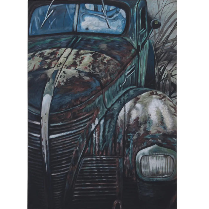 Bramble - Old Rusty Car on Canvas 30 x 40 w/o Frame - BR-C856-28154------ - GreatFurnitureDeal