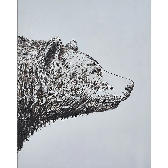 Bramble - Big Bear on Canvas 60 x 40 w/o Frame - BR-C857-28157------ - GreatFurnitureDeal