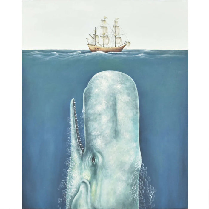 Bramble - Whale and Ship on Canvas 48 x 36 w/o Frame - BR-C860-28156------ - GreatFurnitureDeal
