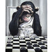 Bramble - Monkey & Checkers on Canvas 30 x 30 w/o Frame - BR-C891-28153------ - GreatFurnitureDeal
