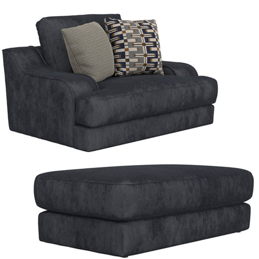 Jackson Furniture - Olympus Chair 1/2 with Ottoman in Sapphire - 215701-215710-SAPPHIRE - GreatFurnitureDeal