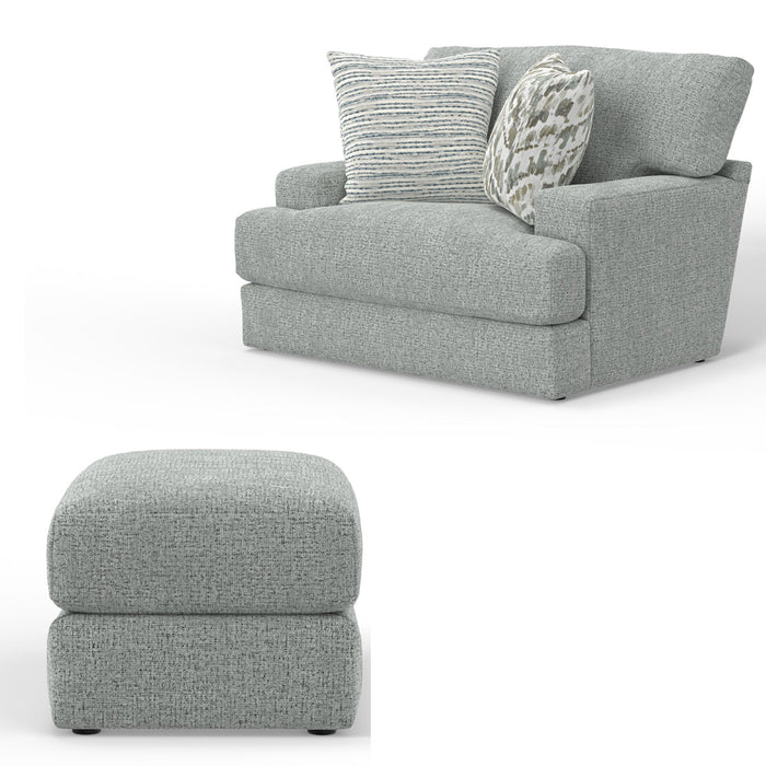 Jackson Furniture - Brett Chair 1/2 with Ottoman in Lotus - 226501-226510-LOTUS - GreatFurnitureDeal