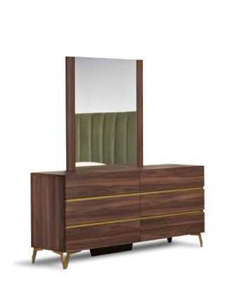 VIG Furniture - Nova Domus Calabria Modern Walnut Mirror - VGACCALABRIA-MIR - GreatFurnitureDeal