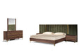 VIG Furniture - Nova Domus Calabria Modern Walnut & Green Velvet Bedroom Set - VGACCALABRIA-SET-Q - GreatFurnitureDeal