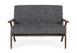 VIG Furniture - Modrest Candea Mid-Century Walnut and Grey Compact Loveseat - VGMAMI-997-LVST - GreatFurnitureDeal