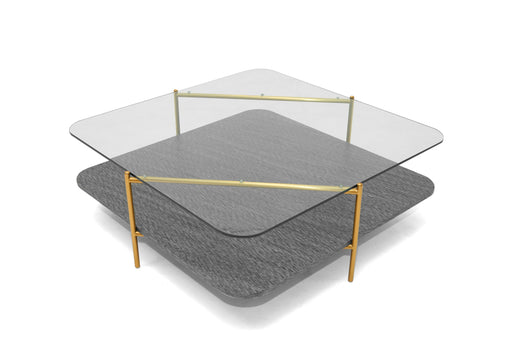 VIG Furniture - Modrest Cari Glam Gold Glass Coffee Table - VGODLZ-247RC-GOLD-CT - GreatFurnitureDeal