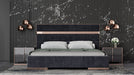 VIG Furniture - Nova Domus Cartier Modern Black Velvet & Rosegold California King Bed - VGVCBD-A002-CK - GreatFurnitureDeal