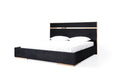 VIG Furniture - Nova Domus Cartier Modern Black + Rose Gold Eastern King Bed with Nightstands - VGVCBD-A002-BLK-BED-2NS-SET-EK - GreatFurnitureDeal