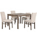 Mariano Furniture - CD038 - 5 Piece Counter Dining Table Set in Oak - BM-CD038G5 - GreatFurnitureDeal