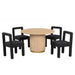 Mariano Furniture - CD040 - 5 Piece Round Dining Table Set in Black - BM-CD040B5 - GreatFurnitureDeal