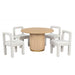 Mariano Furniture - CD040 - 5 Piece Round Dining Table Set in Cream - BM-CD040C5 - GreatFurnitureDeal